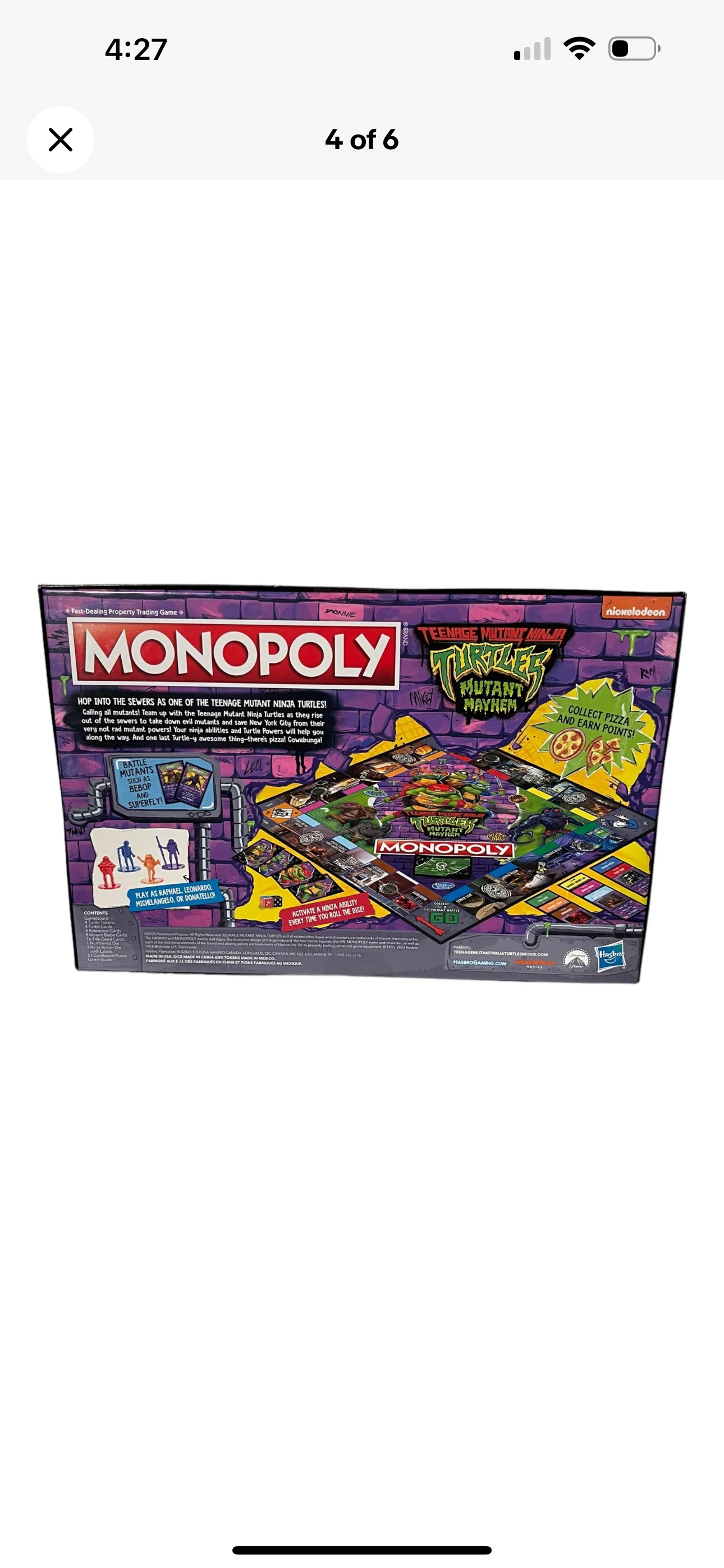 Monopoly Teenage Mutant Ninja Turtles Mutant Mayhem 2023