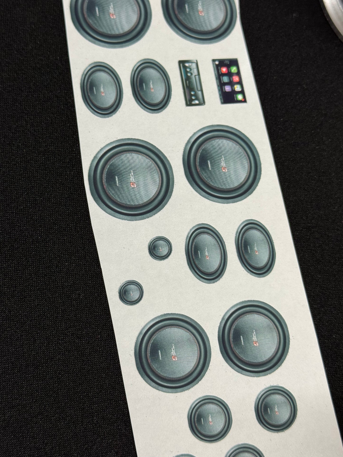 Skunks Hobbies 1/10th Stereo and Speaker Stickers