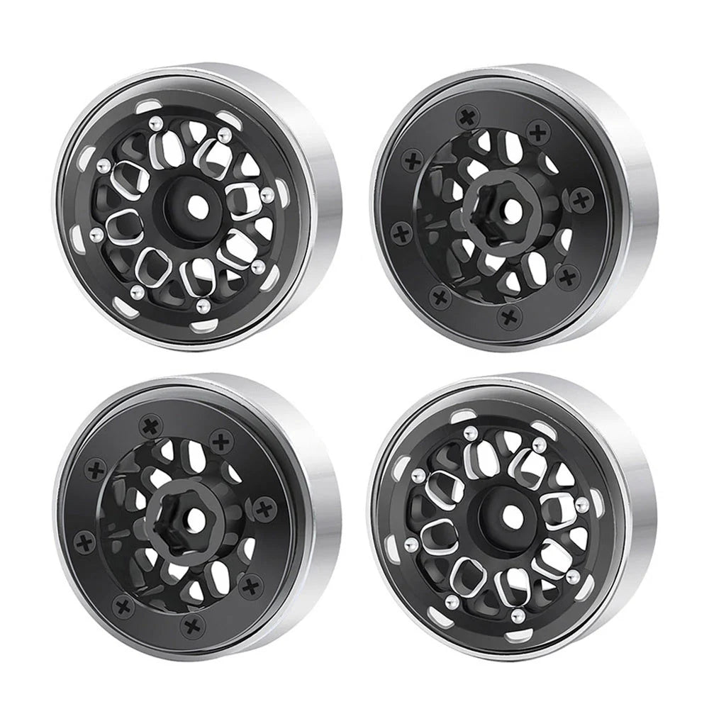Powerhobby 1.0" Beadlock Rims 1/24 Rock Crawler PHB7131 Black
