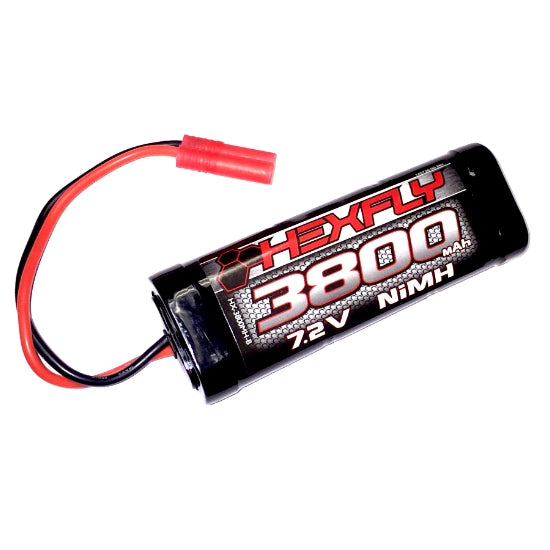 HEXFLY HX-3800MH-B 6 cell 7.2V 3800mAh NiMH Battery Banana Plug RER03495