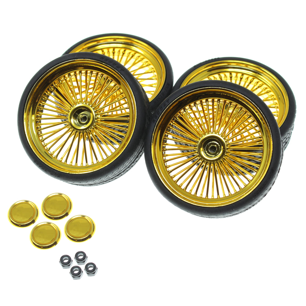 Redcat Racing Gold 26” Wire Wheel & Tire Set RER19793