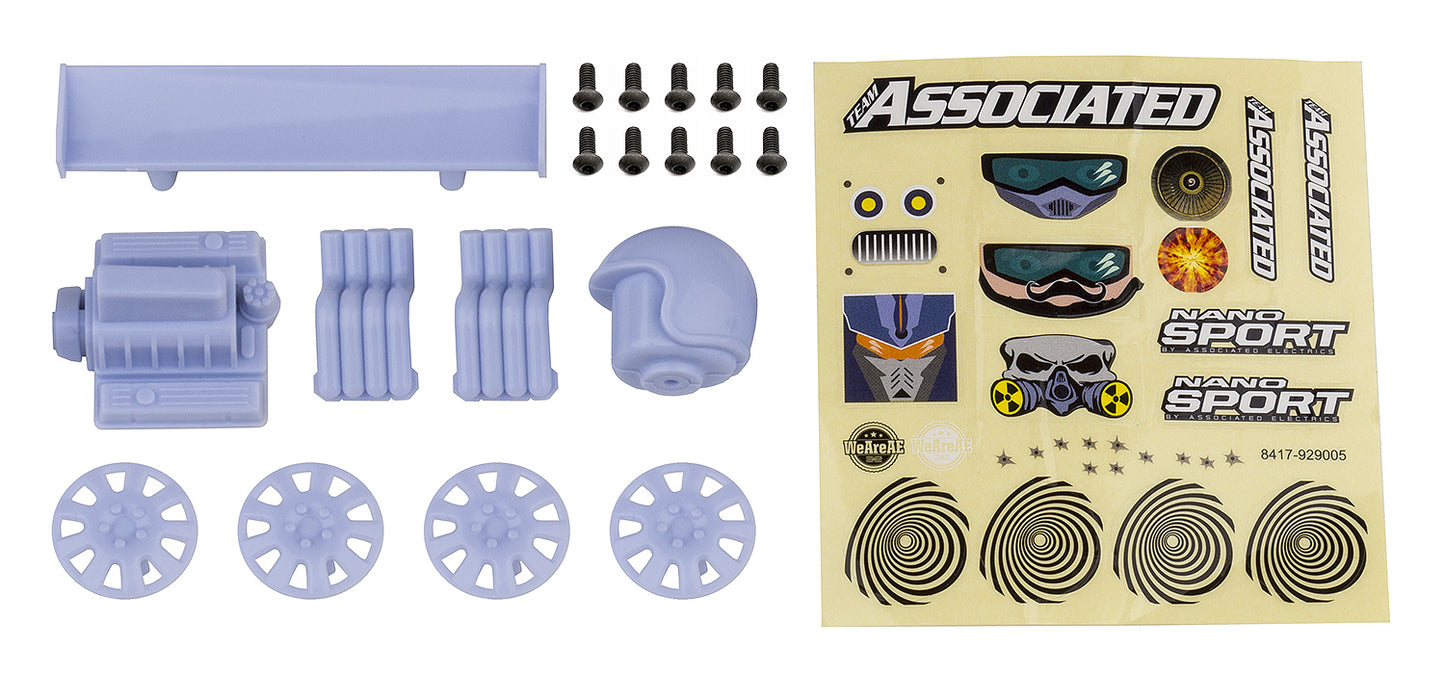 TEAM ASSOCIATED NanoSport Race Pack White 21617 DISCONTINUED