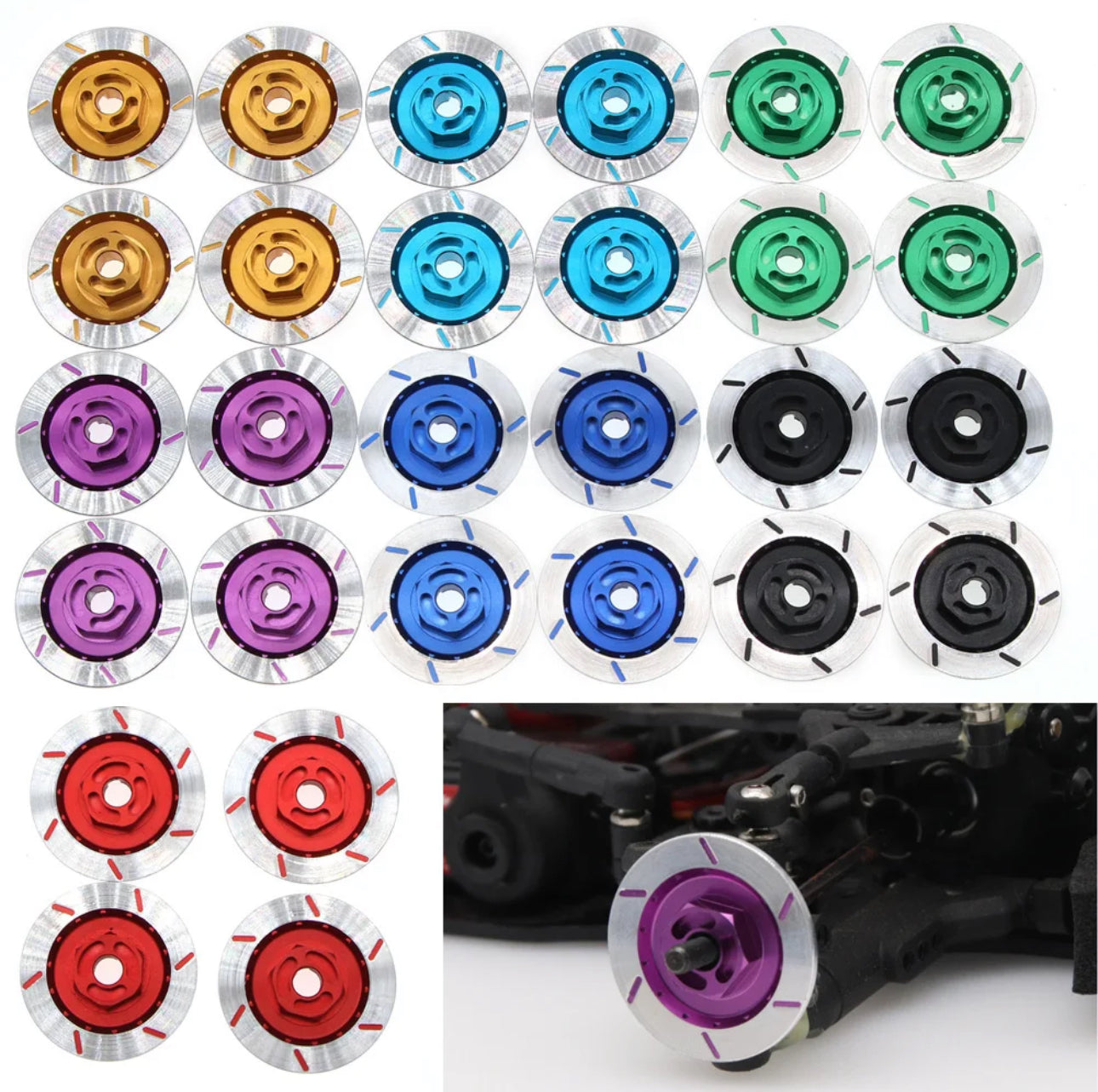 Skunks Hobbies 1/10 Universal Metal Slotted Brake Disc 12mm Hex