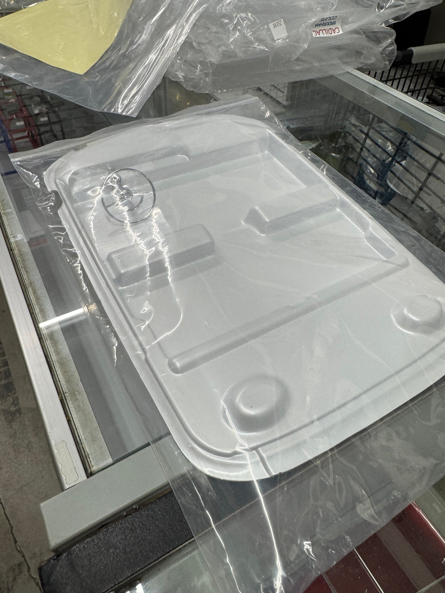 1964 Impala Interior Pearl White with Chrome Steering Wheel