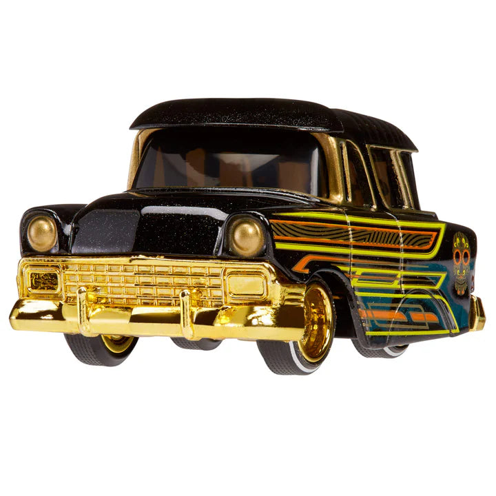 CarTuned Mainline Series 1 - 1956 Chevy Nomad Lowrider - Black Diecast Vehicle 513704