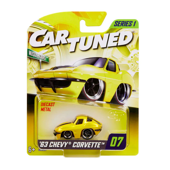 CarTuned Mainline Series 1 - 1963 Chevy Corvette Muscle Diecast Vehicle 513711