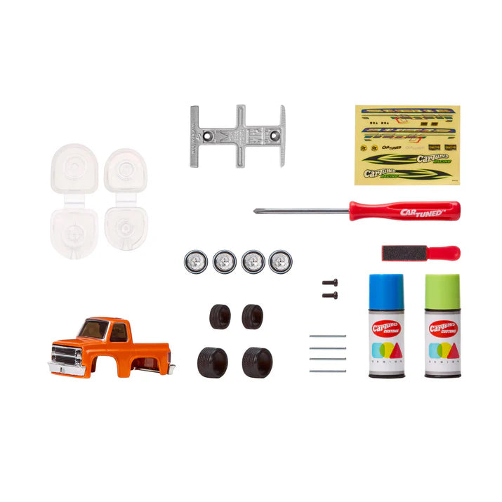 CarTuned Mainline Series 1 Custom Diecast Model Kit - 1987 Chevy C10 530558