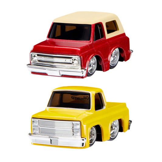 CarTuned Mainline 2 Pack Series 2 - Dip'd & Drip'd, 1969 Chevy K5 Blazer (Lowrider), 1987 Chevy C10 (Lowrider) Diecast Vehicle  592556