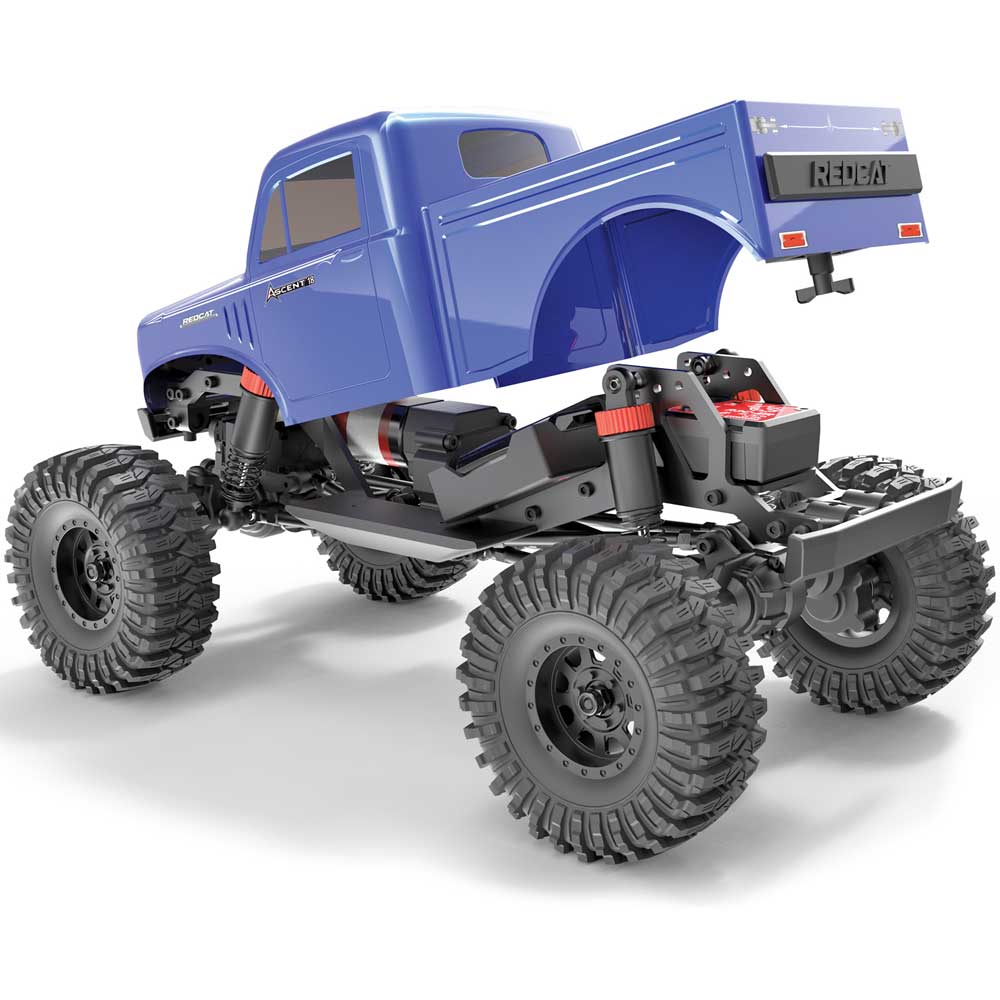 Redcat Ascent-18 High Steer Blue Brushed Electric Rock Crawler