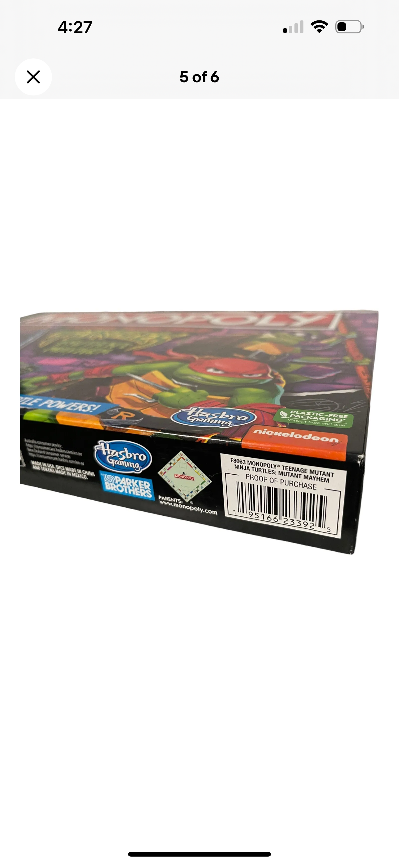 Monopoly Teenage Mutant Ninja Turtles Mutant Mayhem 2023