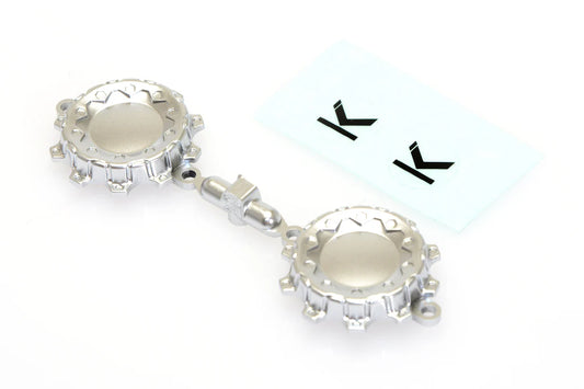 CEN RACING CD0635 Silver Wheel Cap (w/decal, for KG1 Trident wheel) 2pcs CD0635