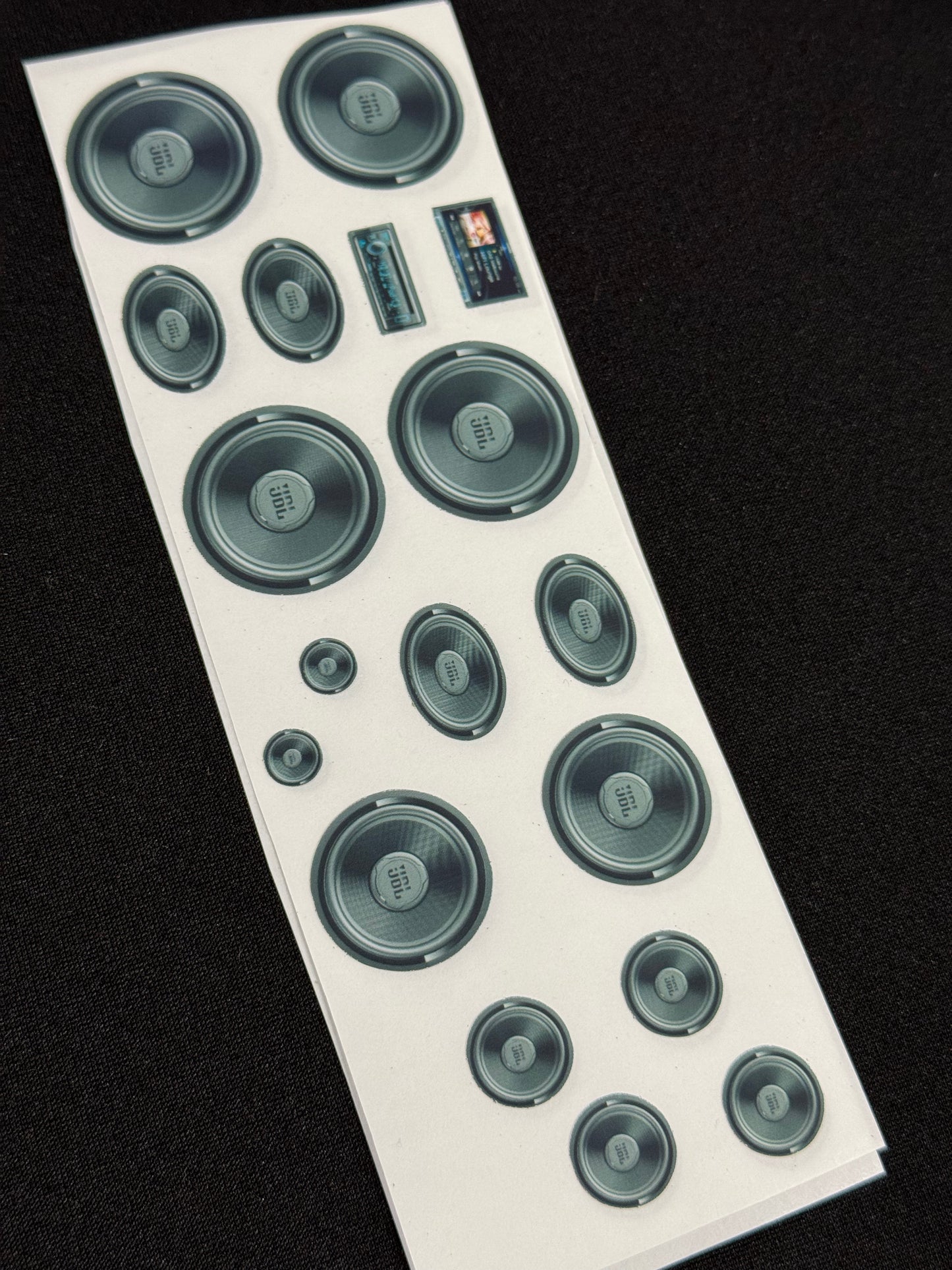 Skunks Hobbies 1/10th Stereo and Speaker Stickers