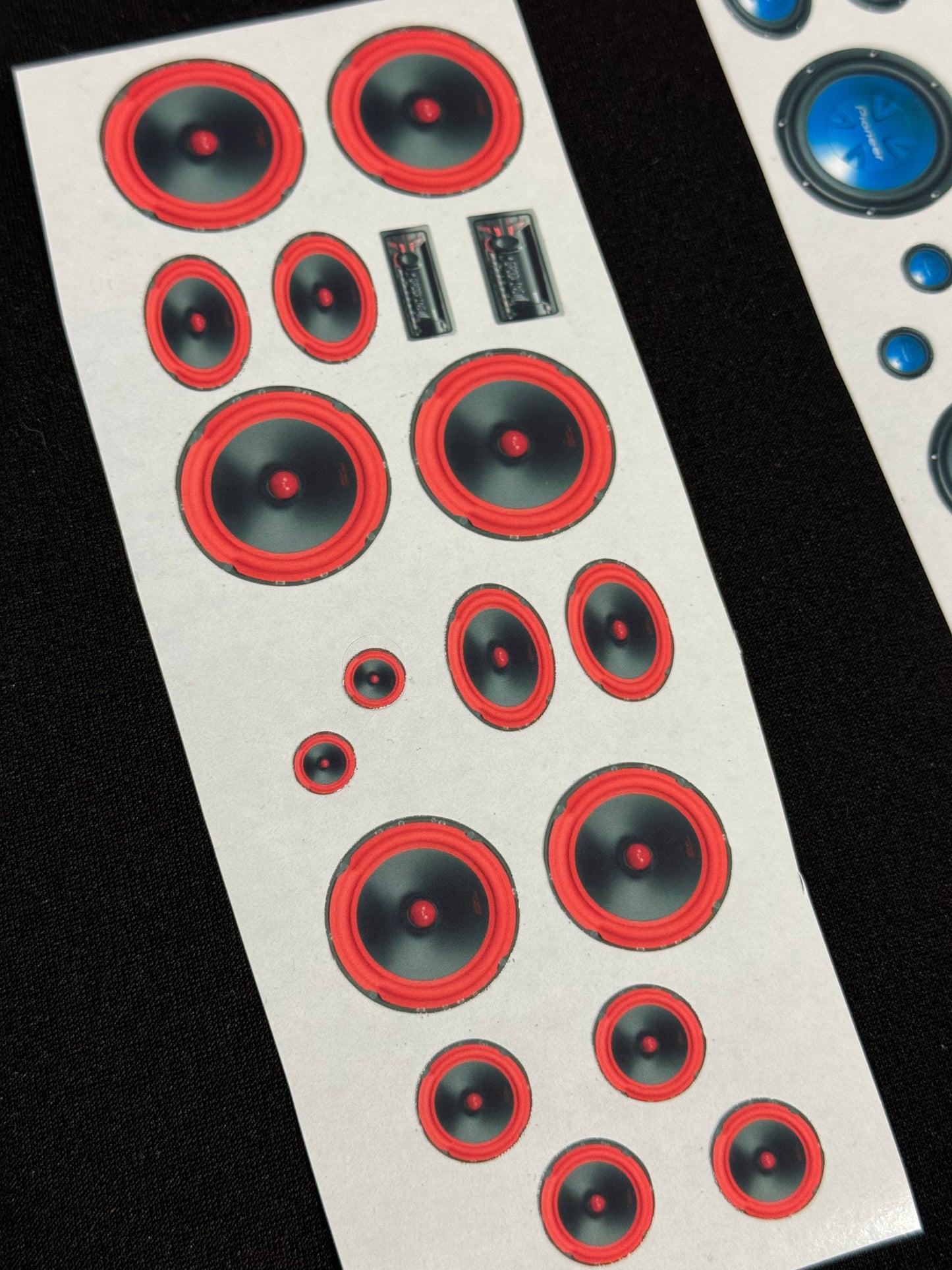 Skunks Hobbies 1/10th Stereo and Speaker Stickers