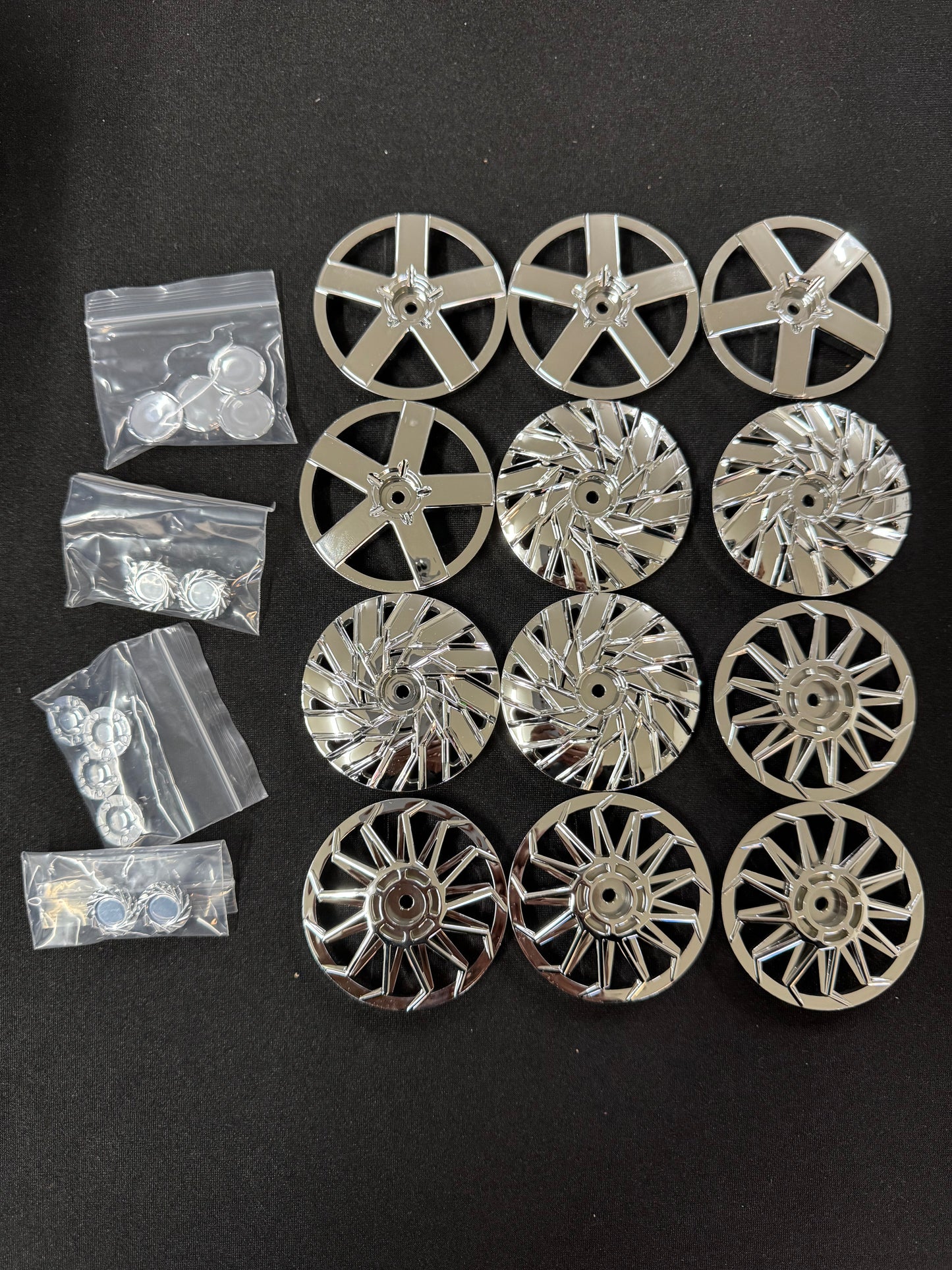 3 sets of Chrome 26" Faces