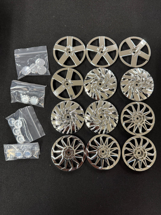 3 sets of Chrome 26" Faces