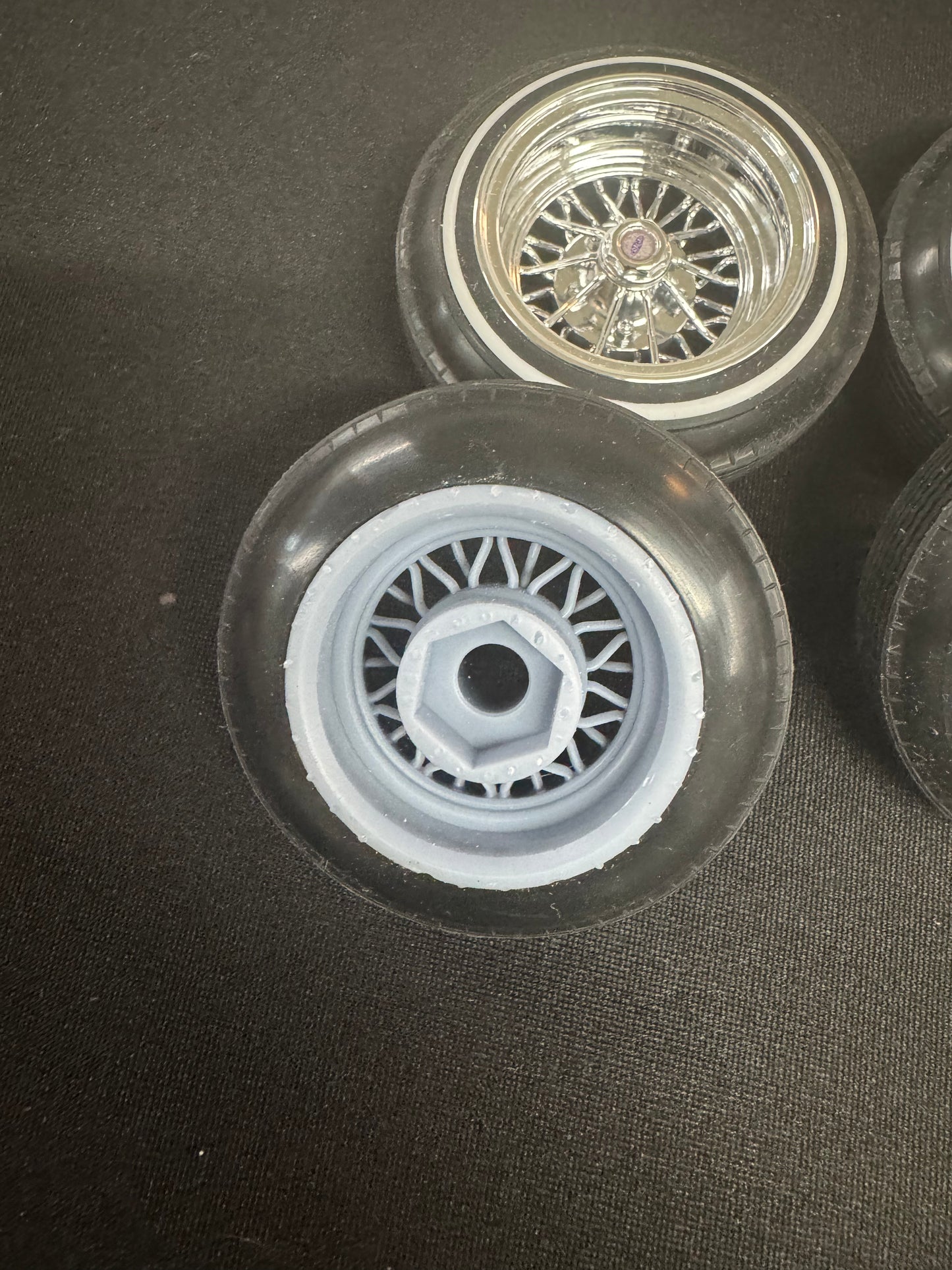 old school 3d printed wire wheels for show