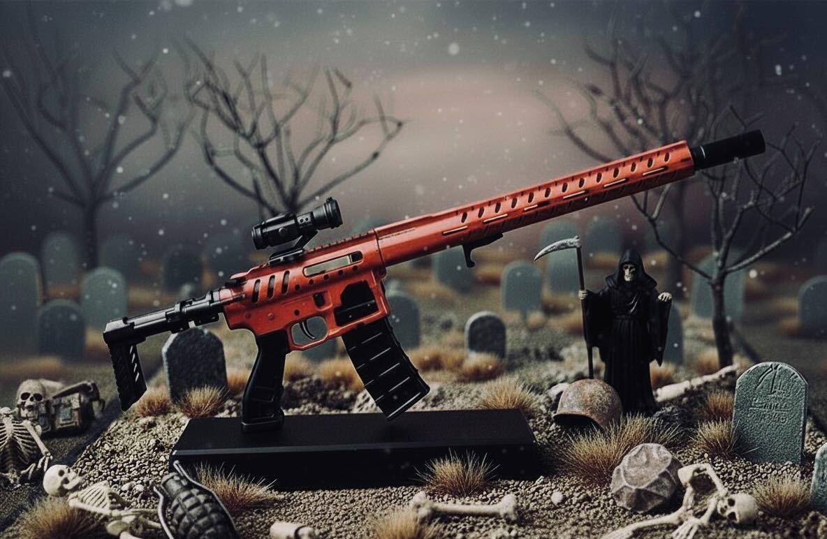 GOATGUNS 1:3 AR15 Skeleton Model Red