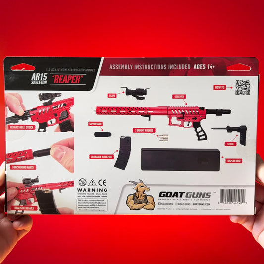 GOATGUNS 1:3 AR15 Skeleton Model Red