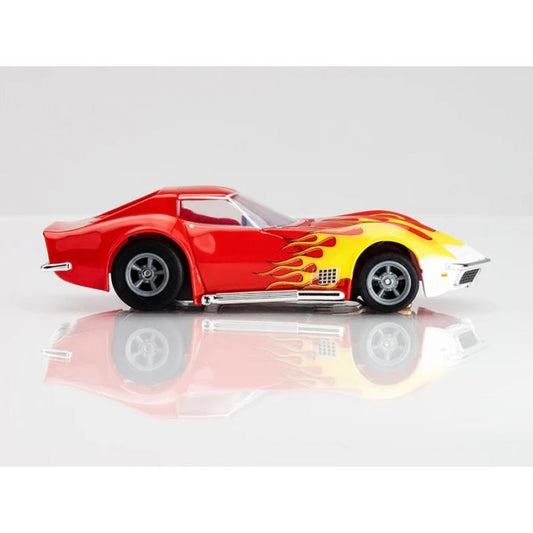AFX 22055 Corvette 1970 Red w Yellow Wildfire Ho Slot Car