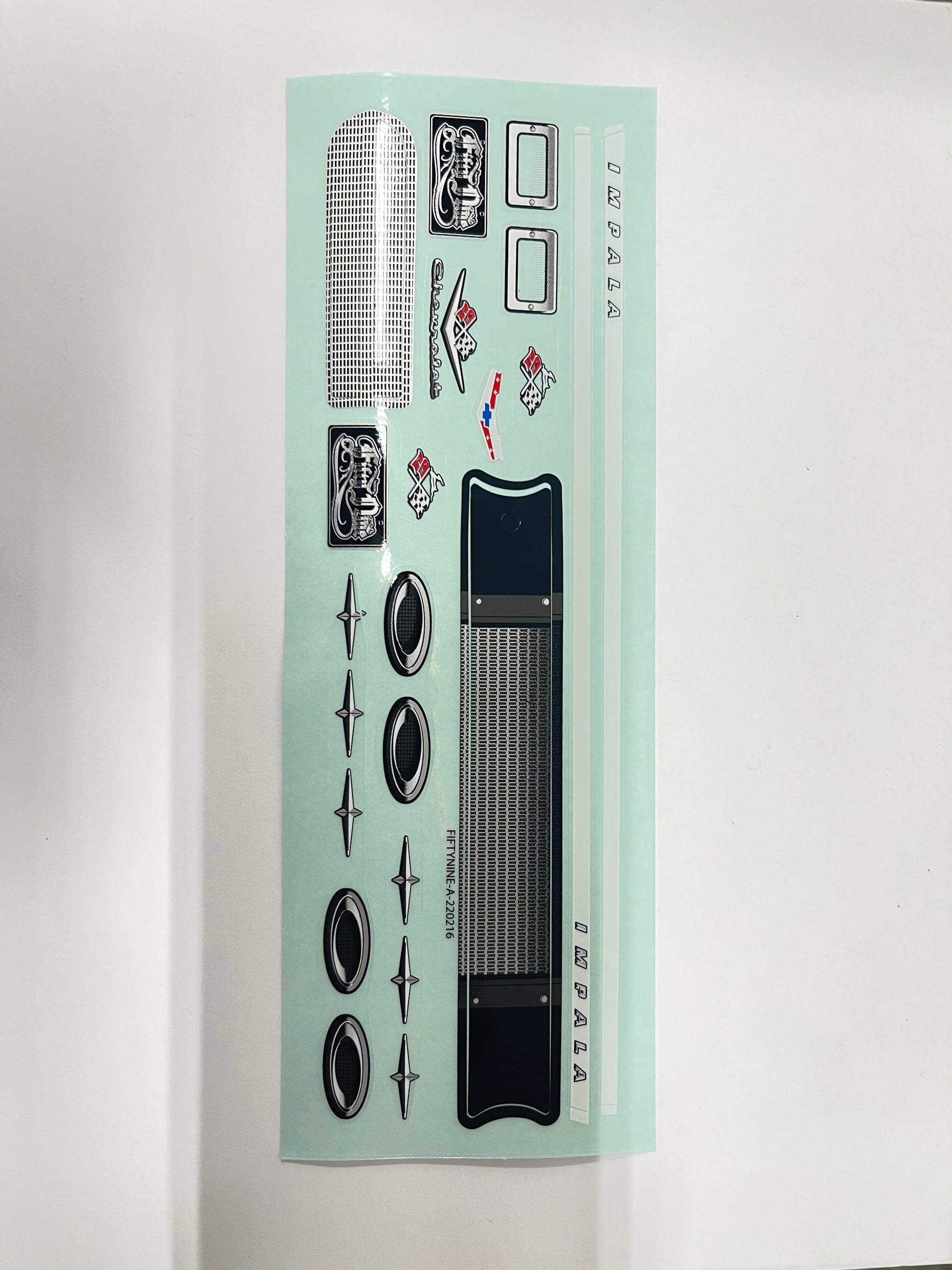 1959 Impala Emblem, stars etc sticker kit – Skunks Hobbies