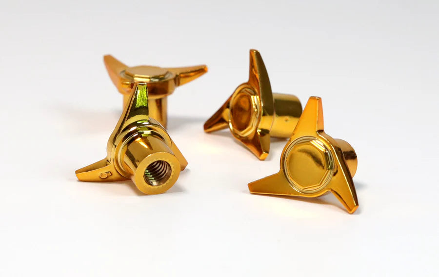 Jevries Super Swept Knock Offs for TRUE 13 Wheels Gold or Chrome