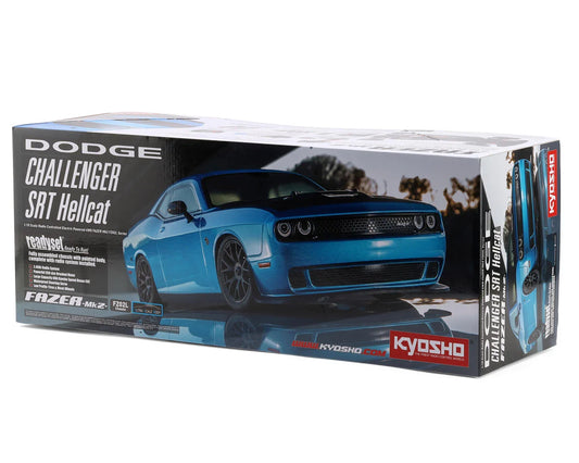 Kyosho Fazer Mk2 Dodge Challenger SRT Hellcat Electric 4WD 1/10 RTR Touring Car w/Syncro KT-231P 2.4GHz Radio (Blue)