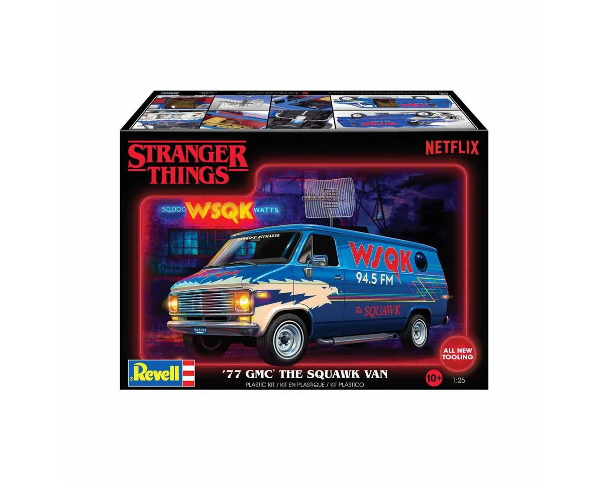 Revell 1/25 Stranger Things™ "The Squawk Van" 1977 GMC® Van Plastic Model Kit