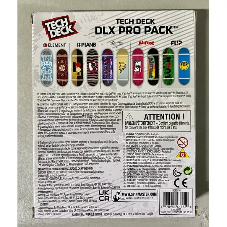 Tech Deck, DLX Pro 10-Pack of Collectible Fingerboards, For Skate Lovers 6063760