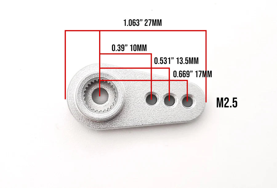 Jevries Servo Horn for SuperPump Servo Horn Silver