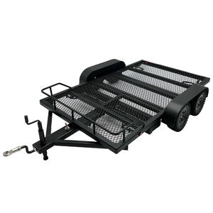 BOLD R/C 1/10 Scale Full Metal Car Hauler Trailer with LED Lights Black BOL5010