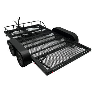 BOLD R/C 1/10 Scale Full Metal Car Hauler Trailer with LED Lights Black BOL5010