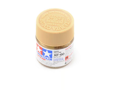 Tamiya XF-60 Flat Dark Yellow Acrylic Paint (10ml) 81760