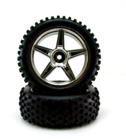 Redcat Racing Pre-Mounted 1/10th Buggy Front Tires and Wheels 06010c